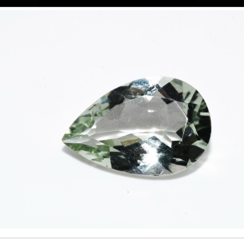 Natural Pear Cut Green Amethyst: